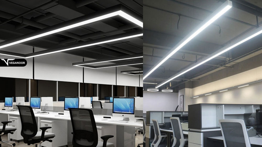 ریسه لاینری و متعلقات چراغ لاین نوری آویز، توکار و روکار